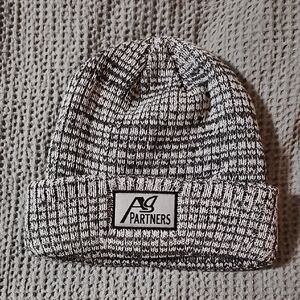 Jim Bryan AG Partners Knit Beanie Gray Cuffed Logo Patch Winter Hat